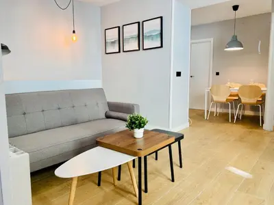 Zona de estar de D1 Moderno apartamento en el centro de Madrid
