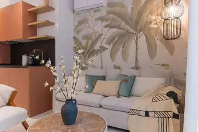 Zona de estar de For You Rentals Elegante y Acogedor temporal Apartamento en Goya Temporal CPE205