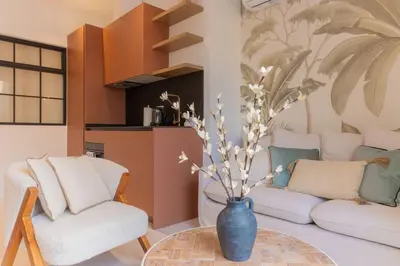 Zona de estar de For You Rentals Elegante y Acogedor temporal Apartamento en Goya Temporal CPE205