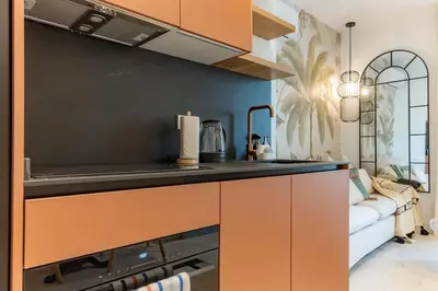 Una cocina o zona de cocina en For You Rentals Elegante y Acogedor temporal Apartamento en Goya Temporal CPE205