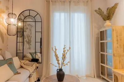 Zona de estar de For You Rentals Elegante y Acogedor temporal Apartamento en Goya Temporal CPE205
