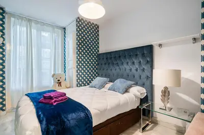 Cama o camas de una habitación en Piso de lujo Madrid centro