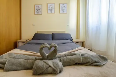 Cama o camas de una habitación en Acogedor Apartamento en el Centro con Vistas