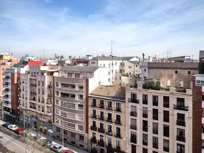 Vista general de Madrid o vista desde el apartamento