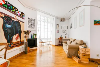 Zona de estar de Arte y lujo en el corazón del Barrio de Salamanca