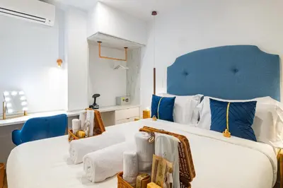 Cama o camas de una habitación en Rest in the Heart of Madrid