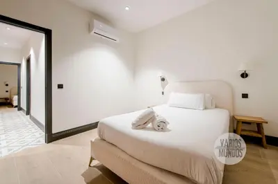 Cama o camas de una habitación en Diversión y confort para 10, ven a Duque de Rivas 8 E3
