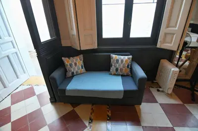Zona de estar de Wonderful Loft in Atocha