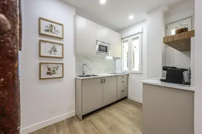 Una cocina o zona de cocina en Apartamentos Embajadores II