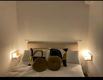 Cama o camas de una habitación en Precioso loft de lujo