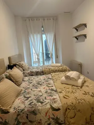 Cama o camas de una habitación en El sol de Madrid n1