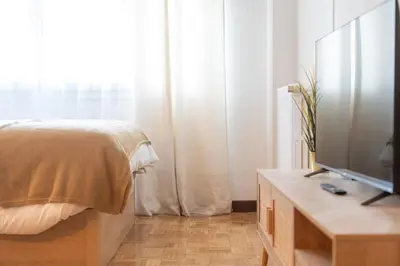 Una televisión o centro de entretenimiento en Apartamento entre Bernabeu y Barrio Salamanca