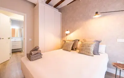 Cama o camas de una habitación en Cómodo y precioso apartamento