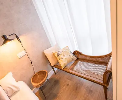 Cama o camas de una habitación en Cómodo y precioso apartamento
