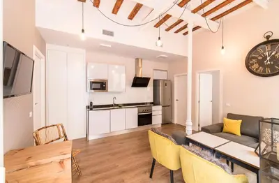 Una cocina o zona de cocina en Loft chic luminoso