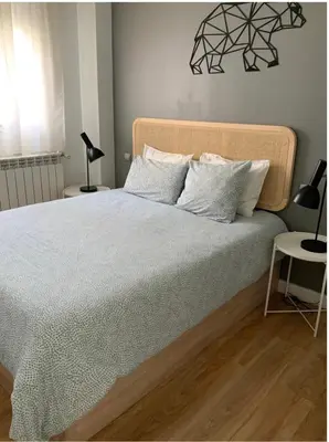 Cama o camas de una habitación en Apartamento 4A Atocha Delicias Madrid Rio
