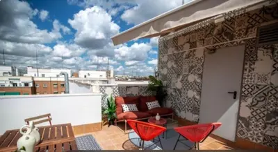Un balcón o terraza de Apartamento 4A Atocha Delicias Madrid Rio