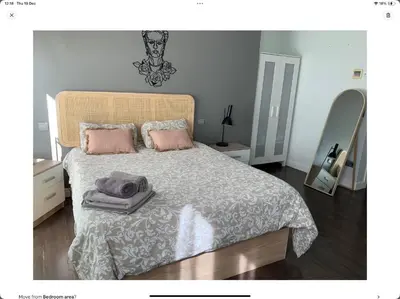Cama o camas de una habitación en Apartamento 6B Atocha Delicias Madrid Rio