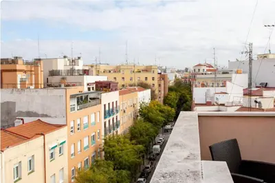 Vista general de Madrid o vista desde el apartamento