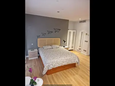 Cama o camas de una habitación en Apartamento 7 Atocha Delicias Madrid Rio