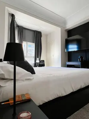 Cama o camas de una habitación en Habitación Oasis A centro de Madrid