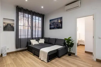 Cama o camas de una habitación en Apartamento a 5 minutos del centro de Madrid 6P