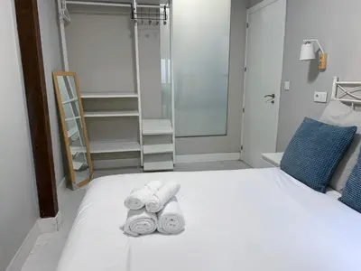 Cama o camas de una habitación en Plaza España Centro - Apartamento para 8 personas