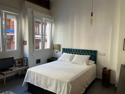 Cama o camas de una habitación en Vallehermoso Loft in downtown Madrid Aguelles