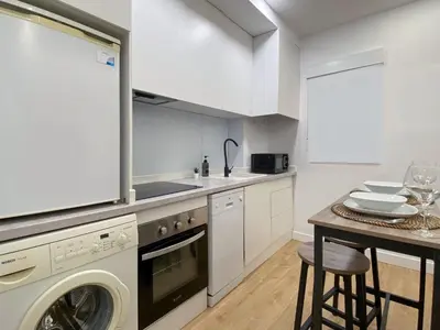 Una cocina o zona de cocina en Acogedor estudio en Ponzano