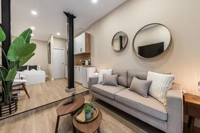 Cama o camas de una habitación en Waou Essence II Lavapiés - Alquiler Corta Duración