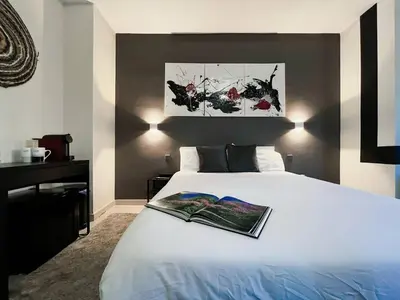 Cama o camas de una habitación en Habitación Oasis B centro de Madrid
