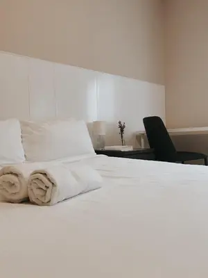 Cama o camas de una habitación en Metropolitan Atocha
