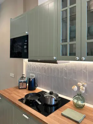 Una cocina o zona de cocina en Apartamento Centro Madrid Atocha