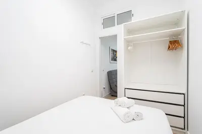 Cama o camas de una habitación en Flat in Embajadores FOU