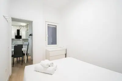 Cama o camas de una habitación en Flat in Embajadores FOU
