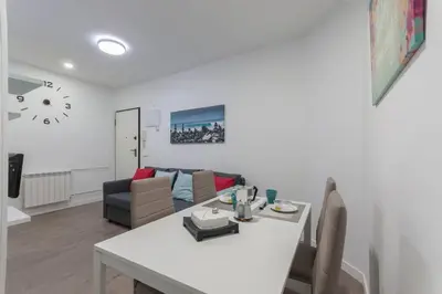 Zona de estar de Nice and calm apartment near Retiro, Madrid GRA