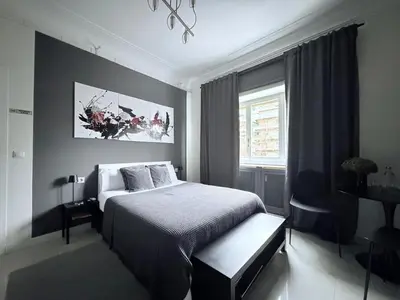 Cama o camas de una habitación en Habitación Oasis D centro de Madrid