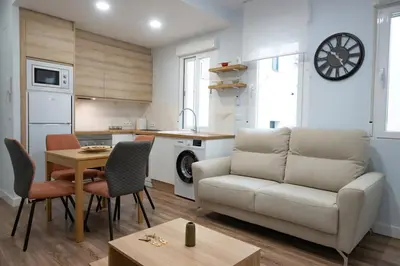 Zona de estar de Luxurious apartment in Malasaña Centro madrid Temporal VAL212