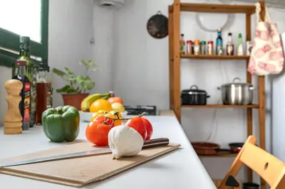 Una cocina o zona de cocina en Tejado de Antigua Fábrica Industrial en Acacias