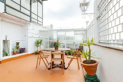Un balcón o terraza de Tejado de Antigua Fábrica Industrial en Acacias