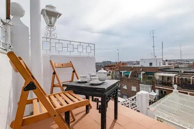 Un balcón o terraza de Tejado de Antigua Fábrica Industrial en Acacias