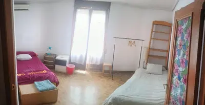 Cama o camas de una habitación en Habitación doble con Vistas a la Ciudad