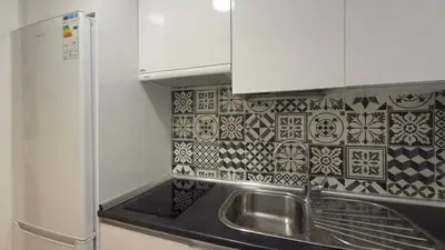 Una cocina o zona de cocina en Centrally located in Madrid 3I