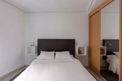Cama o camas de una habitación en Flat in Madrid Malasaña, Plaza España