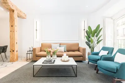 Zona de estar de Homeclub Apartamento de Diseño en Madrid Centro