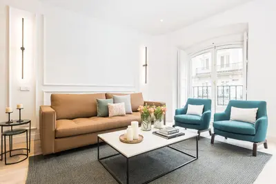 Zona de estar de Homeclub Apartamento de Diseño en Madrid Centro