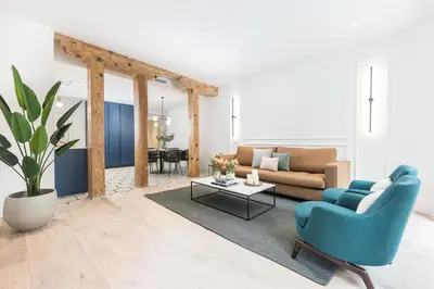 Zona de estar de Homeclub Apartamento de Diseño en Madrid Centro