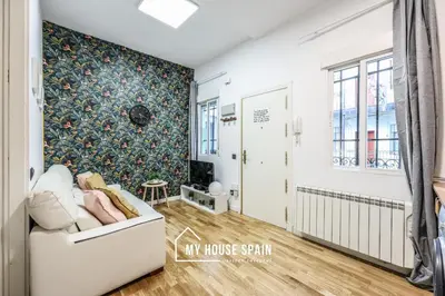 Zona de estar de MyHouseSpain - Acogedor estudio en Madrid