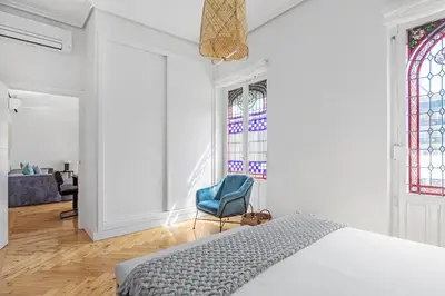 Cama o camas de una habitación en Refurbished and Bright-4Bedrooms 2Bathrooms - Goya