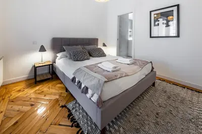 Cama o camas de una habitación en Amazing apartment - 4Bedrooms 2 Bathrooms - Goya